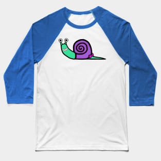 Smiley Girl Snail Baseball T-Shirt